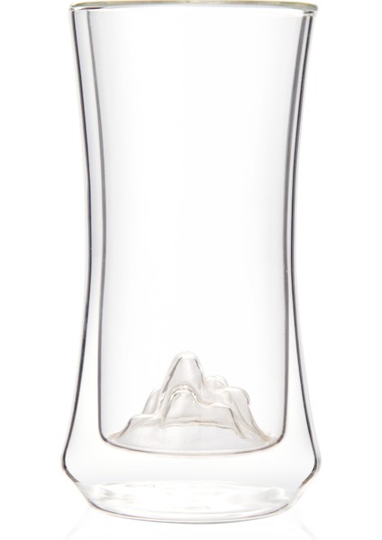Çift Camlı Figürlü Meşrubat Bardağı - Şeffaf - 300 ml