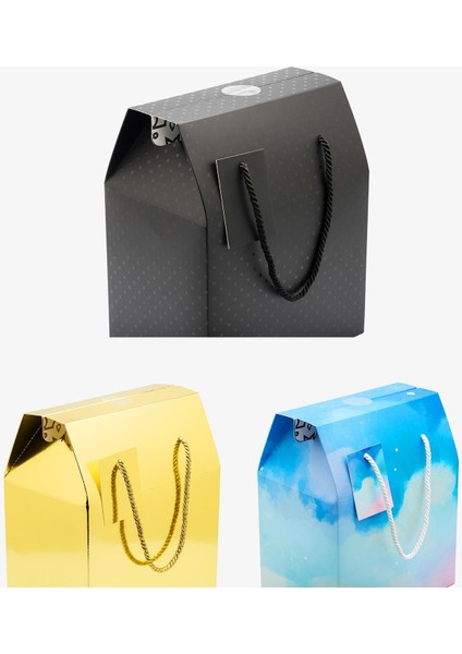 3'lü Kapaklı Kulplu Hediye Kutusu indirimleri