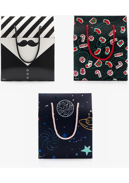 3'lü Kapaklı Kulplu Hediye Kutusu fırsatları