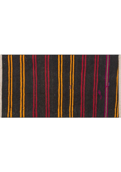 Sarı Kırmızı Rengi Çizgili Deesn Vintage Kilim fiyatları