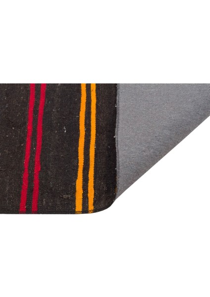 Sarı Kırmızı Rengi Çizgili Deesn Vintage Kilim indirimleri