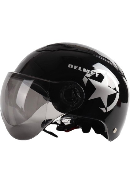 Kask Elektrikli Araba Harley Yaz Kask Unisex Tüm Sezon Yetişkin Yarım Kask Sürme Kask (Yurt Dışından)