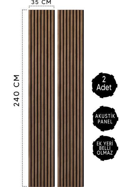 70X240 cm Akustik Duvar Kaplama Paneli EKO-LAN-102