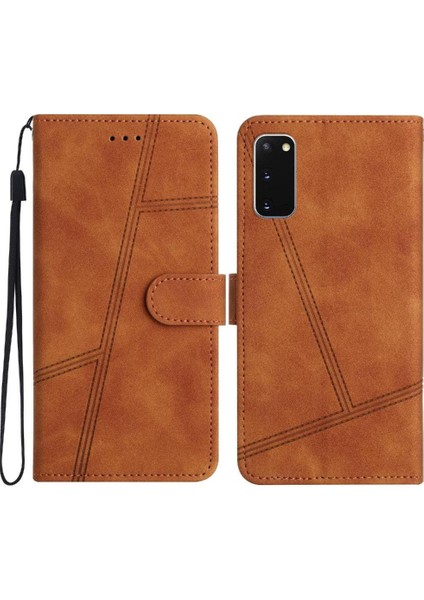 Samsung Galaxy S20 Flip Folio Kart Yuvaları Için Flip Case Tutucu Manyetik Pu (Yurt Dışından)
