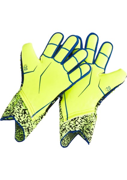 Kaleci Eldivenleri Kaleci Eldivenleri Profesyonel Kaymaz Kalabalıklık Önleme Parmak Yeşil Boyut 8 (Yurt Dışından)
