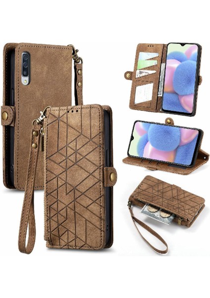 Samsung Galaxy A30S Flip Kapak Için Flip Case Basit Iş Cüzdan Kılıf (Yurt Dışından)