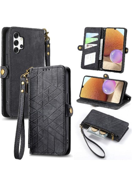 Samsung Galaxy A32 4g Için Flip Case Deri Kılıf Kapak Basit Cüzdan (Yurt Dışından)