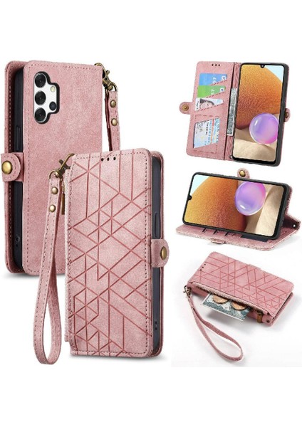 Samsung Galaxy A32 4g Için Flip Case Deri Kılıf Kapak Basit Cüzdan (Yurt Dışından)