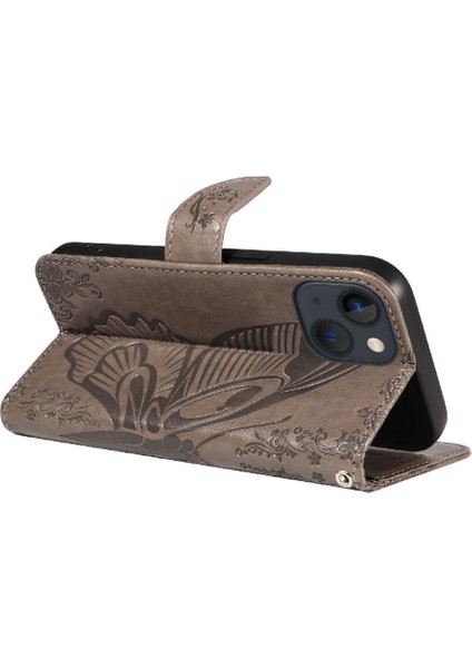 IPhone 14 Için Flip Case Artı Kredi Kartı Yuvası ile Yüksek Kaliteli Deri (Yurt Dışından)