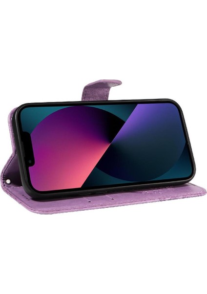 IPhone 14 Için Flip Case Artı Kredi Kartı Yuvası ile Yüksek Kaliteli Deri (Yurt Dışından)