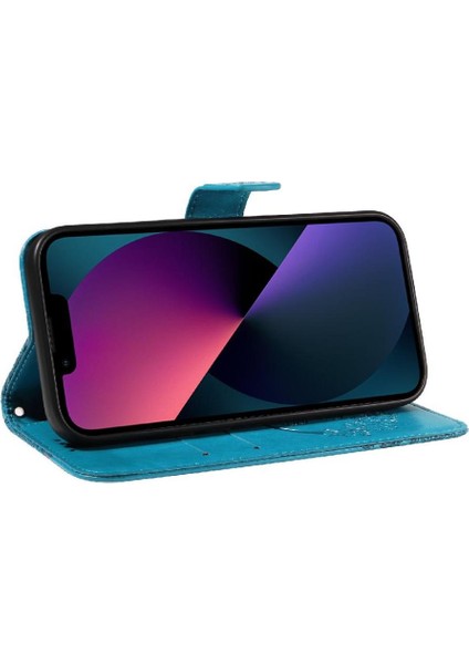 IPhone 14 Için Flip Case Artı Kredi Kartı Yuvası ile Yüksek Kaliteli Deri (Yurt Dışından)