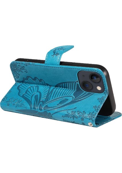 IPhone 14 Için Flip Case Artı Kredi Kartı Yuvası ile Yüksek Kaliteli Deri (Yurt Dışından)