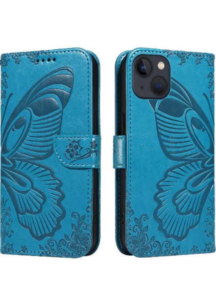 IPhone 14 Için Flip Case Artı Kredi Kartı Yuvası ile Yüksek Kaliteli Deri (Yurt Dışından)