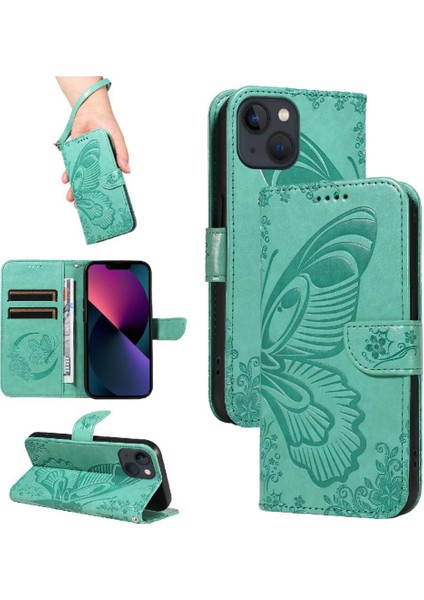 Kredi Kartı Yuvası ile IPhone 14 Için Flip Case Ayrılabilir El Kayışı Yüksek (Yurt Dışından) fırsatları