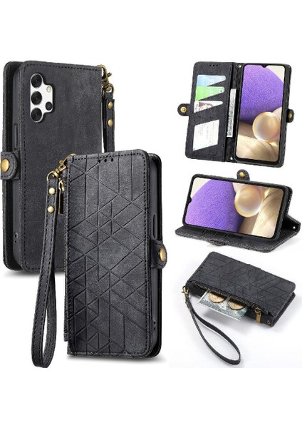 Samsung Galaxy A32 5g Için Flip Case Deri Kılıf Darbeye Cüzdan Flip (Yurt Dışından)