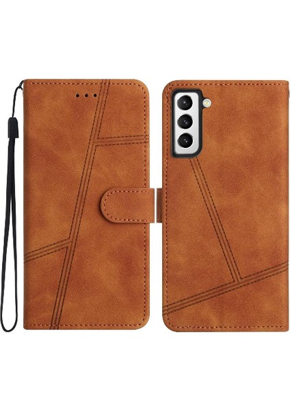 Samsung Galaxy S21 Için Flip Case Kart Yuvaları Tutucu Manyetik Kapak Folio Pu (Yurt Dışından)