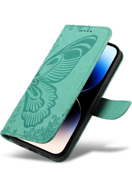Kredi Kartı Yuvası ile IPhone 14 Pro Için Flip Case Ayrılabilir El Kayışı (Yurt Dışından)