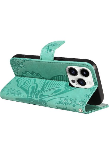 Kredi Kartı Yuvası ile IPhone 14 Pro Için Flip Case Ayrılabilir El Kayışı (Yurt Dışından)