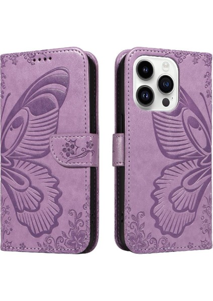 Kredi Kartı Yuvası ile IPhone 14 Pro Için Flip Case Ayrılabilir El Kayışı (Yurt Dışından)