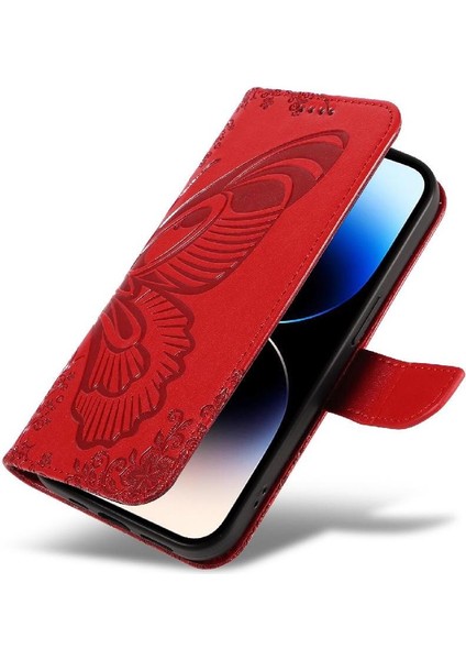 Kredi Kartı Yuvası ile IPhone 14 Pro Için Flip Case Ayrılabilir El Kayışı (Yurt Dışından)