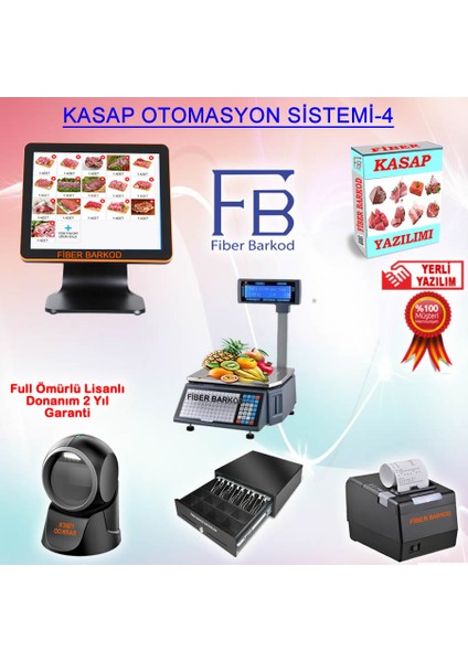 Kasap Barkod Sistemi- 5 / Fiber Barkod