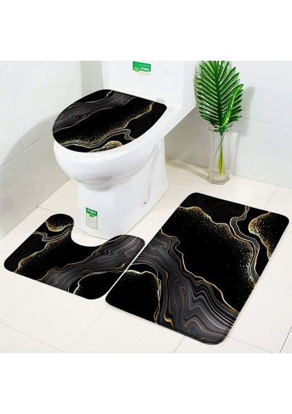 817SD-DD Stili 40X60CM Siyah Mermer Banyo Paspasları Altın Gri Çizgiler Yaratıcı Soyut Geometrik Sanat Ev Ets Banyo Kapısı Halı Kaymaz Tuvalet Kapağı Mat (Yurt Dışından) modelleri
