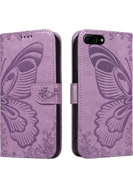 IPhone 6 Için Flip Case Artı/6s Artı Kredi Kartı Yuvası ile Kabartmalı El (Yurt Dışından)
