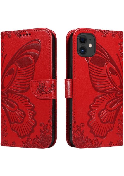 IPhone 11 Için Flip Case Kredi Kartı Yuvası ile Ayrılabilir El Kayışı Yüksek (Yurt Dışından)