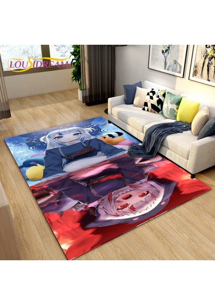 No.5 Tarzı 40X60CM Gawr Gura Hololive Sevimli Anime Köpekbalığı Alan Kilim, Oturma Odası Yatak Odası Kanepe Paspas Dekorasyon Için Halı Halı, Çocuklar Kaymaz Zemin Mat (Yurt Dışından)