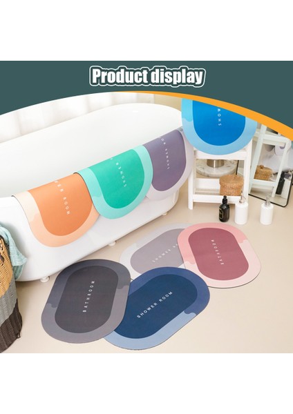 Dikdörtgen-Pembe Tarzı 60X40CM Süper Emici Banyo Paspas Çabuk Kuruyan Banyo Halısı Kaymaz Giriş Paspas Banyo Cilt Paspaslar Tuvalet Halı Ev Halı (Yurt Dışından) modelleri