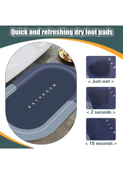 Dikdörtgen-Pembe Tarzı 60X40CM Süper Emici Banyo Paspas Çabuk Kuruyan Banyo Halısı Kaymaz Giriş Paspas Banyo Cilt Paspaslar Tuvalet Halı Ev Halı (Yurt Dışından) fırsatları