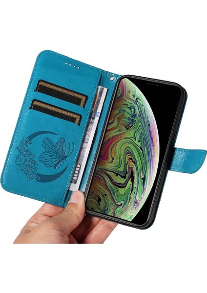 Kredi Kartı Yuvası ile IPhone Xs Max Için Flip Case Ayrılabilir El Kayışı (Yurt Dışından)