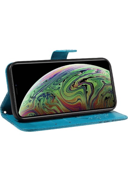 Kredi Kartı Yuvası ile IPhone Xs Max Için Flip Case Ayrılabilir El Kayışı (Yurt Dışından)