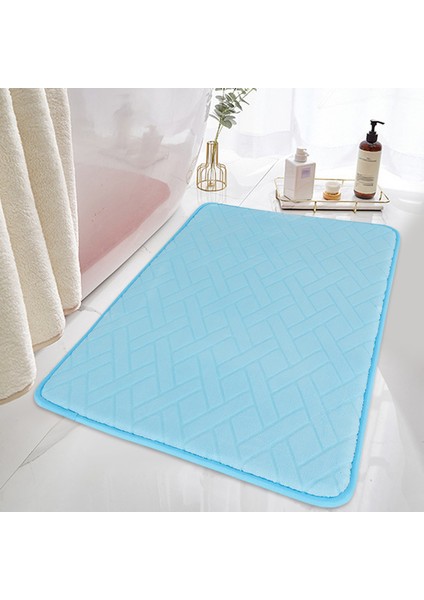 Mavi Stil 40X60CM Dikdörtgen Banyo Paspas Su Emme Banyo Yatak Odası Halısı Kaymaz Bellek Pamuk Halı Duş Odası Kapı Mat Yıkanabilir Zemin Dekor (Yurt Dışından) modelleri