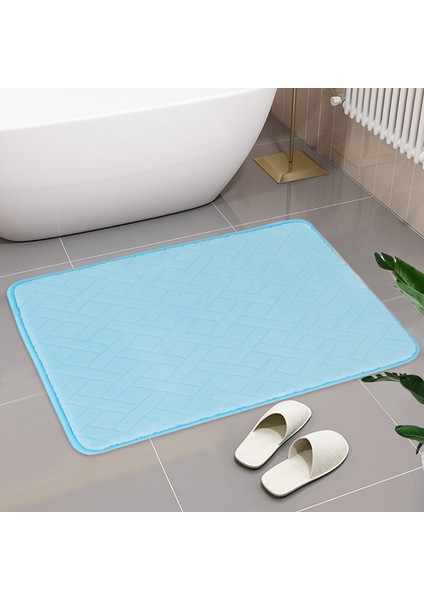 Mavi Stil 40X60CM Dikdörtgen Banyo Paspas Su Emme Banyo Yatak Odası Halısı Kaymaz Bellek Pamuk Halı Duş Odası Kapı Mat Yıkanabilir Zemin Dekor (Yurt Dışından) fırsatları