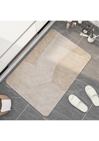 Yaci Shop N8 Tarzı 60X90CM Süper Emici Banyo Paspas Kaymaz Banyo Halısı Diatom Çamur Çabuk Kuruyan Geometri Banyo Paspas Giriş Kapısı Iskandinav Paspaslar (Yurt Dışından)