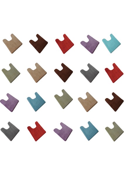 No.6 Stili 50X60CM U Şeklinde Tuvalet Paspası Su Emici Kaymaz Elastik Banyo Halısı Geri Dönüşümlü Ped Duş Koruma Zemin Halısı (Yurt Dışından) indirimleri