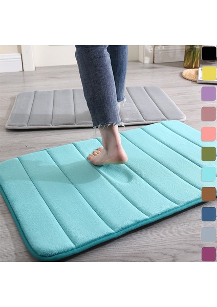 Mor Tarzı 60X90CM Banyo Paspas Banyo Halı Su Emme Halı Shaggy Bellek Köpük Banyo Paspas Mutfak Zemin Banyo Halıları ve Mat Seti Duş Mat (Yurt Dışından) modelleri