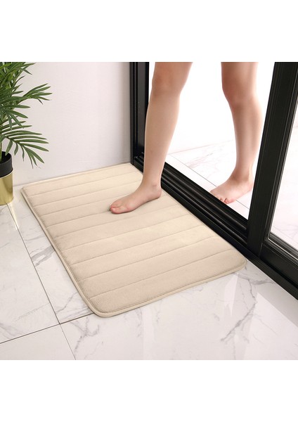 Haki Tarzı 40X60CM Kaymaz Banyo Paspas Bellek Köpük Yumuşak Banyo Pedi Arnavut Kaldırımı Ev Halı Emici Mutfak Yatak Odası Zemin Paspas Baño バスマット (Yurt Dışından)