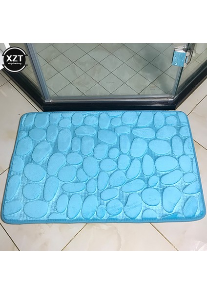 Bej Tarzı 40X60 Obblestone Kabartmalı Banyo Banyo Paspas Kaymaz Halılar Lavabo Küvet Halı Duş Odası Paspas Bellek Köpük Ped Yan (Yurt Dışından)