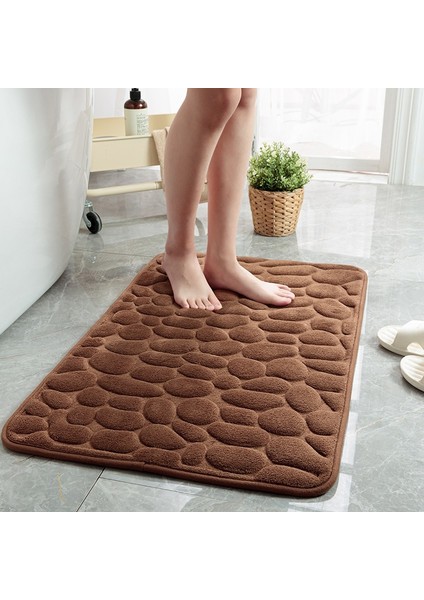 C01 Stili Yeni Mercan Polar Hafızalı Köpük Kapıya Yavaşça Geri Dönüyor Halı Paspaslar Mutfak ve Banyo Emici Kapı Pedleri Pratik (Yurt Dışından)