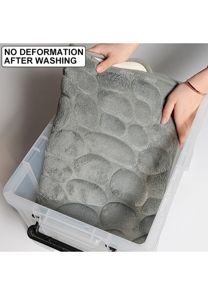 C01 Stili Yeni Mercan Polar Hafızalı Köpük Kapıya Yavaşça Geri Dönüyor Halı Paspaslar Mutfak ve Banyo Emici Kapı Pedleri Pratik (Yurt Dışından)