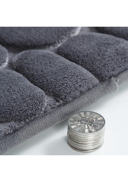 Beyaz Stil 50X80CM Arnavut Kaldırımı Kabartmalı Banyo Banyo Paspas Mercan Polar Kaymaz Halı Küvet Zemin Halısı Duş Odası Paspas Hafızalı Köpük Ped (Yurt Dışından) modelleri