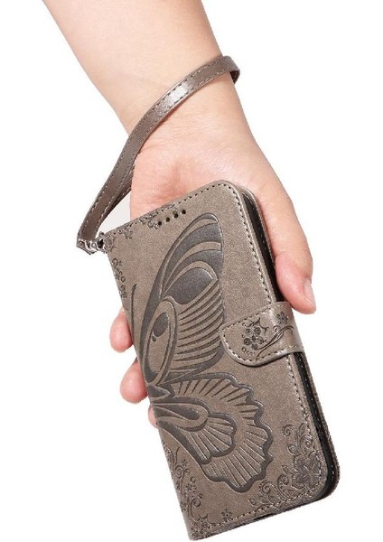 IPhone 6 Için Flip Case Artı/6s Artı Kredi Kartı Yuvası ile Kabartmalı El (Yurt Dışından)