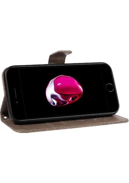IPhone 6 Için Flip Case Artı/6s Artı Kredi Kartı Yuvası ile Kabartmalı El (Yurt Dışından)