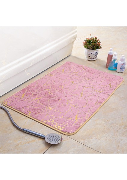 TJ004PEMBE Tarzı 50X80CM Banyo Paspas Modern Oturma Odası Paspaslar Alan Küçük Halı Yıkanabilir Yatak Odası Banyo Dikdörtgen Kaymaz Tuvalet Zemin Sahte Tavşan Paspaslar (Yurt Dışından)