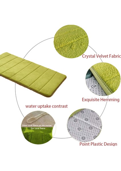 Bej Tarzı 400MMX600MM Şerit Kabartmalı Banyo Paspas Mercan Polar Kaymaz Küvet Halı Zemin Halı Duş Odası Paspas Hafızalı Köpük Ped Коврик Для Ванной (Yurt Dışından) modelleri
