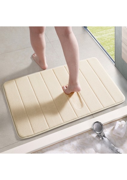 No.03 Stili 60*40 cm Banyo Paspas Mercan Polar Banyo Halısı Yıkanabilir Su Emme Kaymaz Bellek Köpük Emici Halı Tuvalet Zemin Mat (Yurt Dışından)