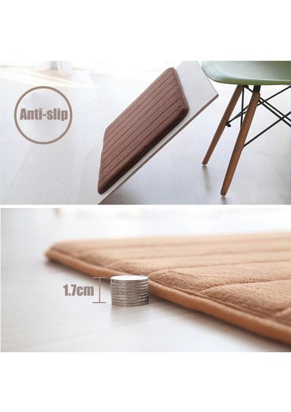 Kırmızı Stil 40X60CM Mercan Polar Halı 40*60 cm Kaymaz Banyo Paspas Banyo Halı Duş Odası Paspas Bellek Köpük Emici Zemin Mat Kilim Ev Için (Yurt Dışından) modelleri