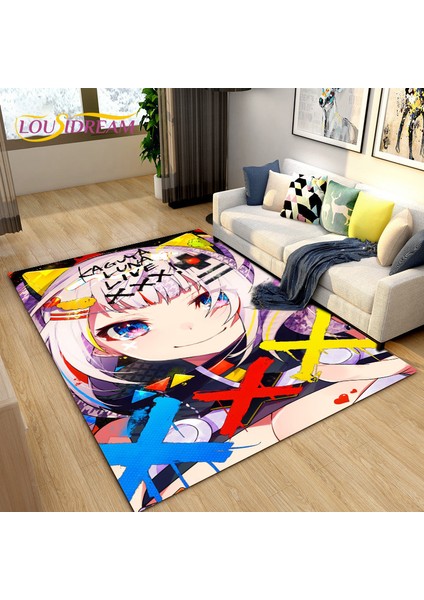 Yaci Shop No.25 Tarzı 100X120CM Gawr Gura Hololive Sevimli Anime Köpekbalığı Alan Kilim, Oturma Odası Yatak Odası Kanepe Paspas Dekorasyon Için Halı Halı, Çocuklar Kaymaz Zemin Mat (Yurt Dışından)